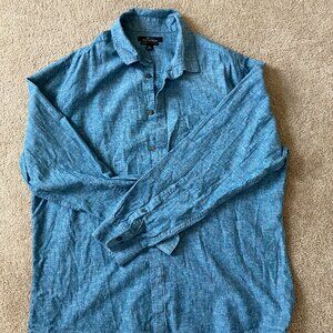Men's 100% Linen Long Sleeve Shirt - XL
